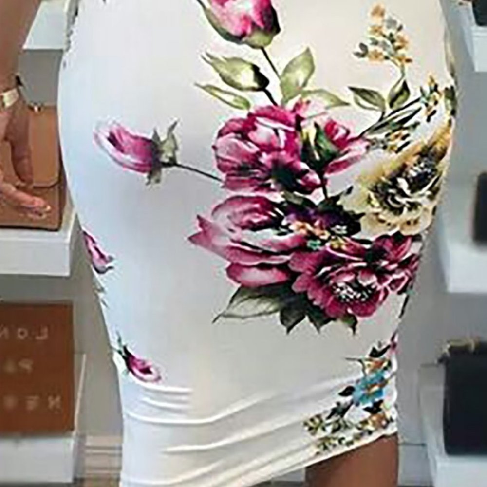 Bandeau Floral Bodycon Dress - Picture 2 of 2